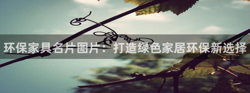 杏耀代理登录中心怎么进：环保家具名片图片：打造绿色家居环保新